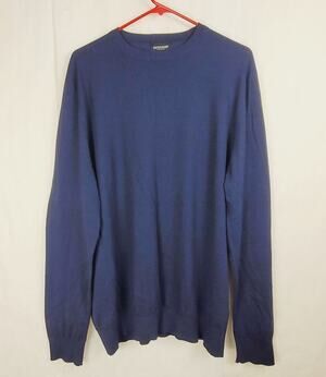 Duchamp London navy blue lightweight sweater Size 2Xl wool blend Quiet Luxury